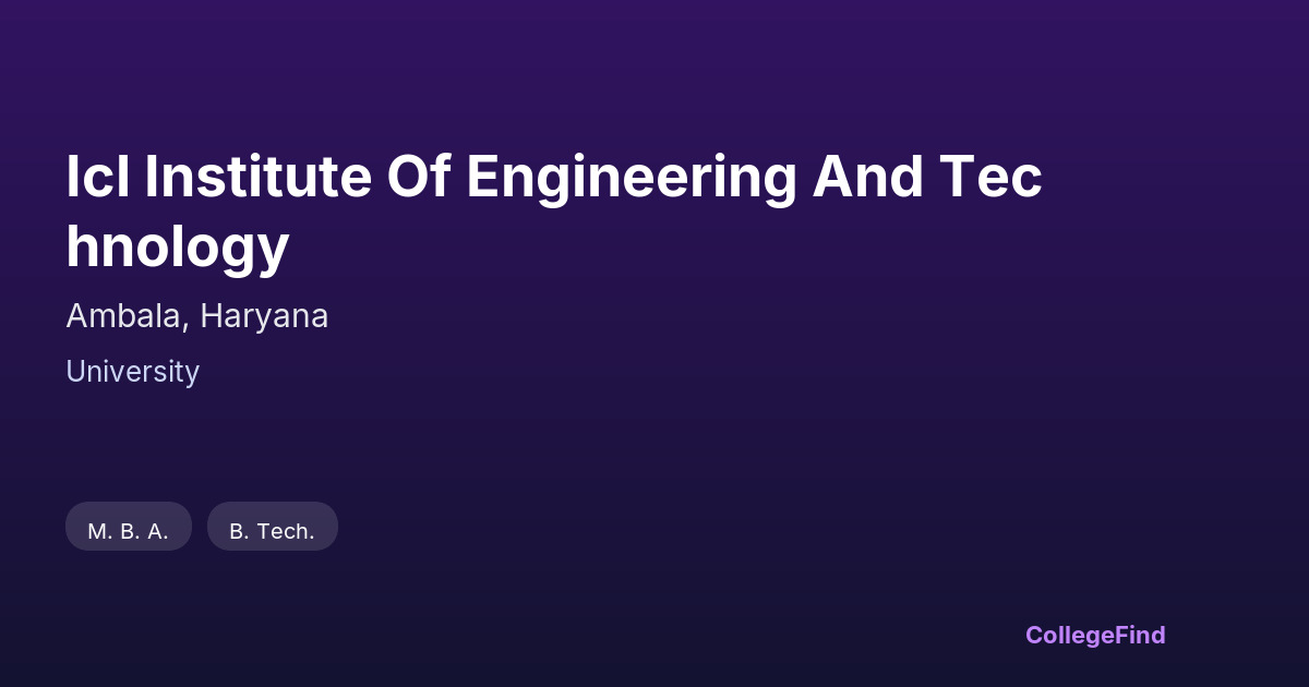 icl institute of engineering and technology