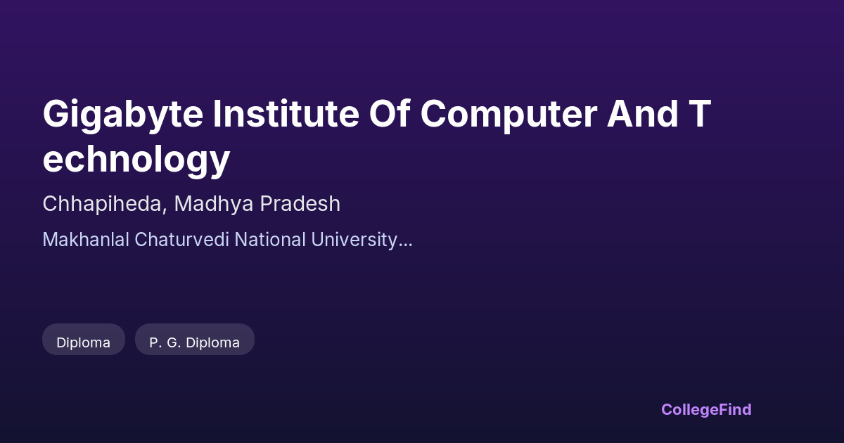 gigabyte institute of computer and technology
