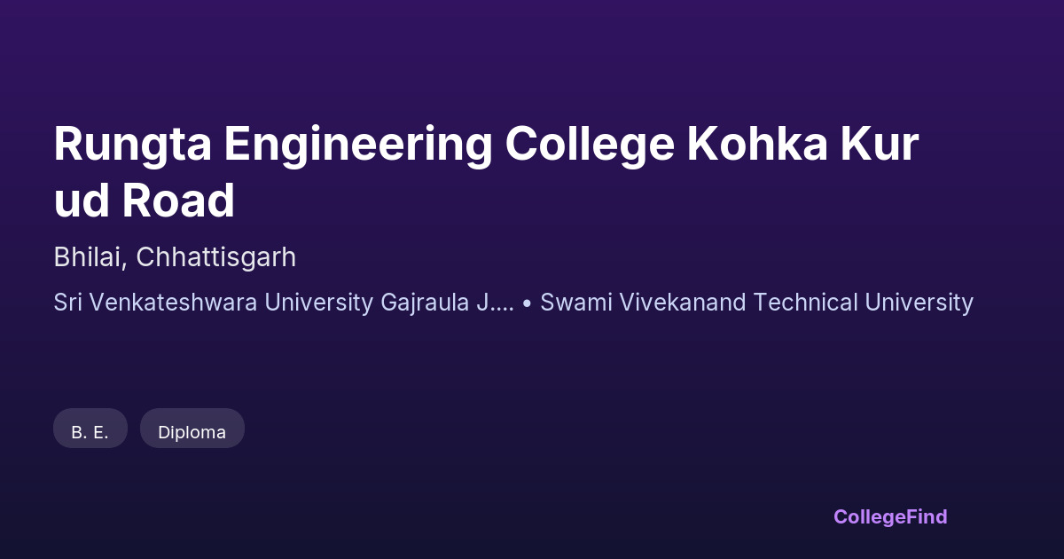 rungta engineering college kohka kurud road