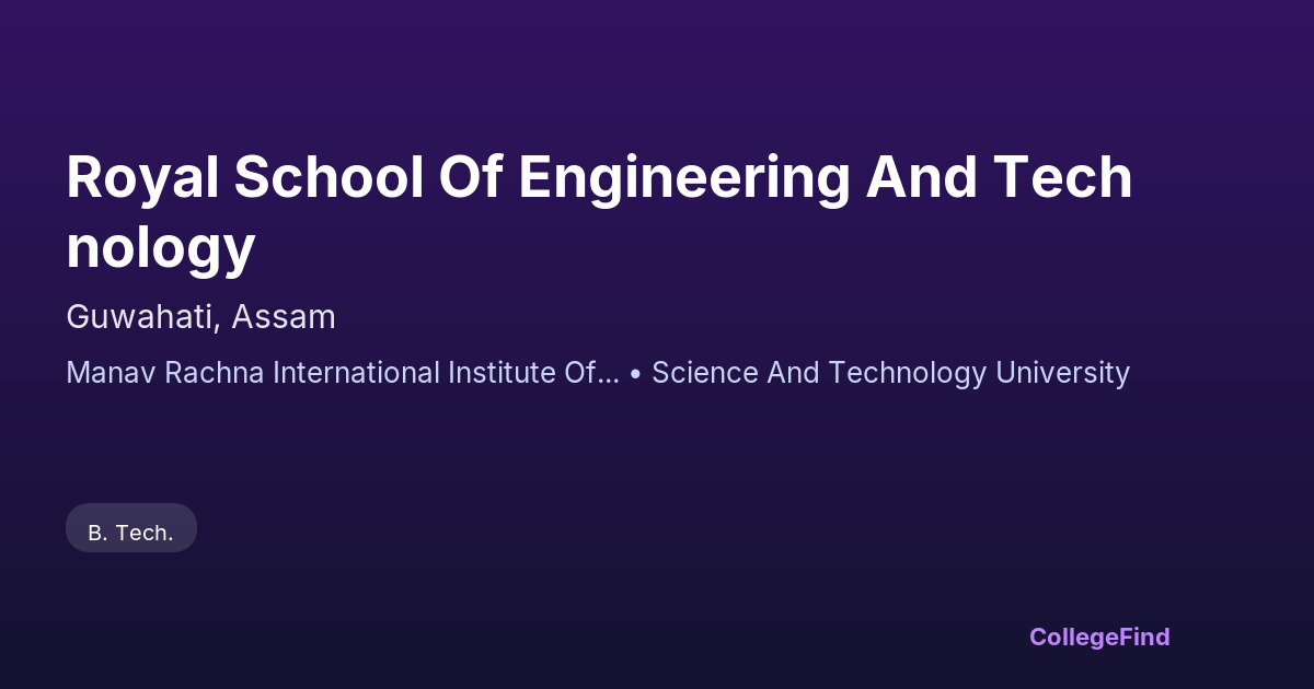 royal school of engineering and technology