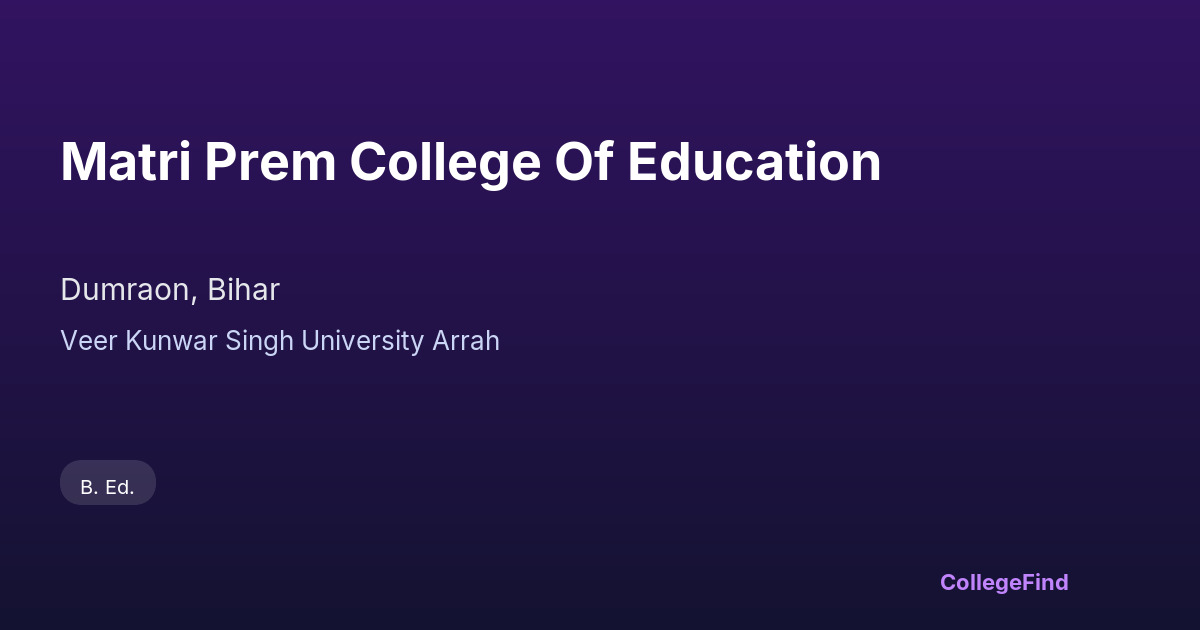 matri prem college of education