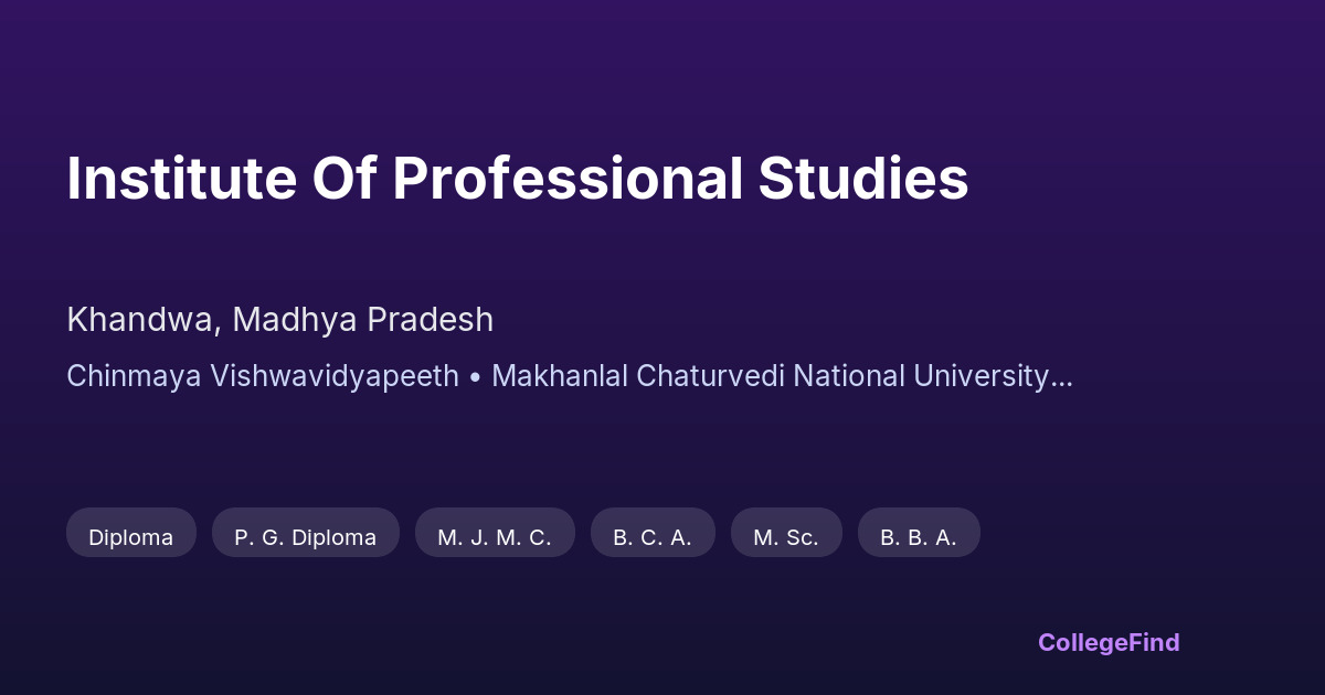 institute of professional studies