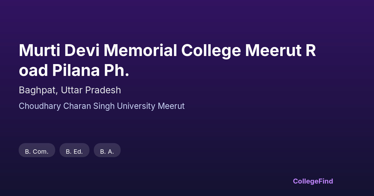 murti devi memorial college meerut road pilana ph.