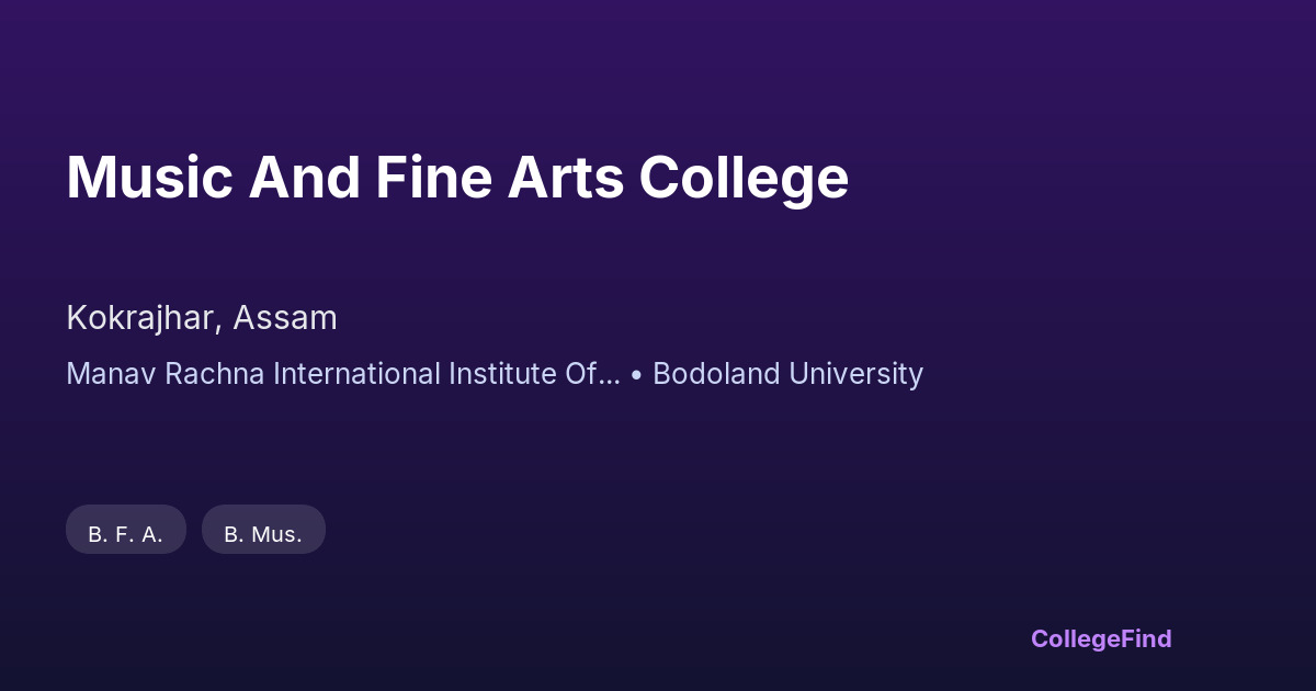 music and fine arts college