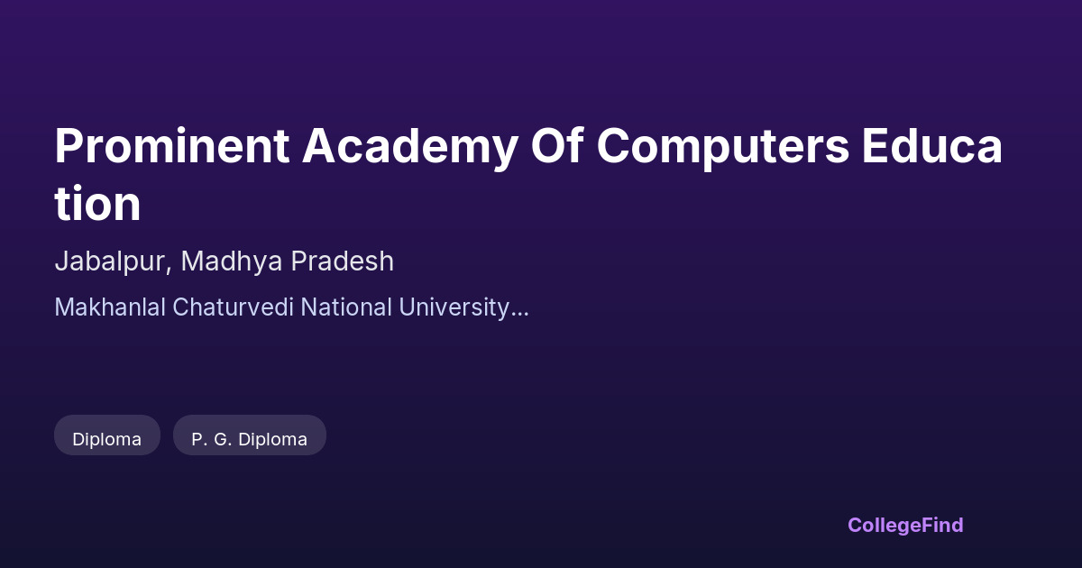 prominent academy of computers education