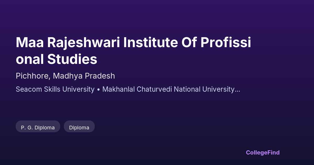 maa rajeshwari institute of profissional studies