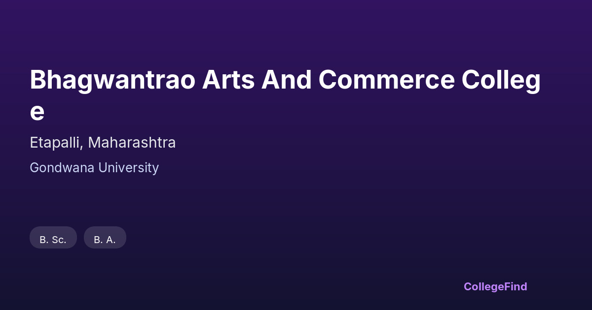 bhagwantrao arts and commerce college