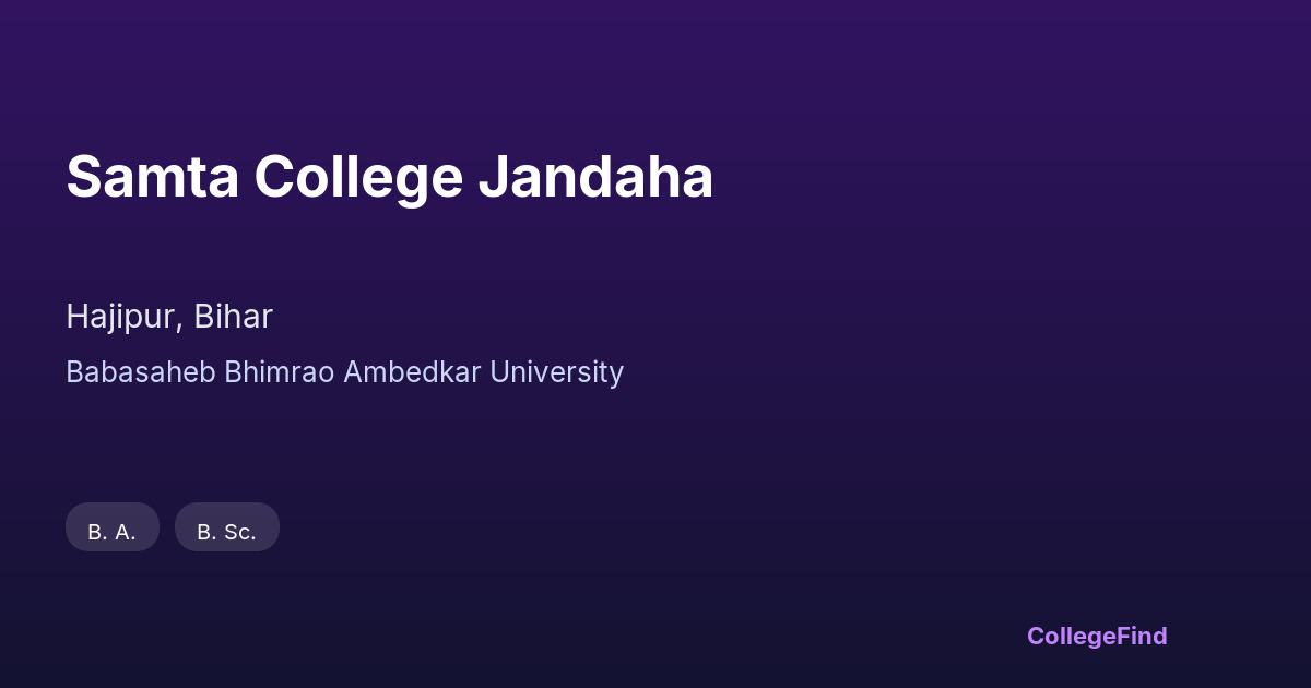samta college jandaha