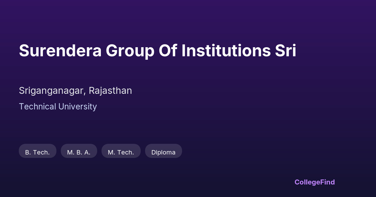 surendera group of institutions sri