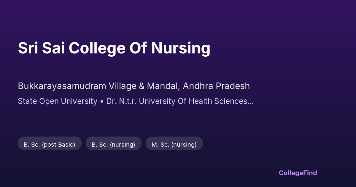 sri sai college of nursing