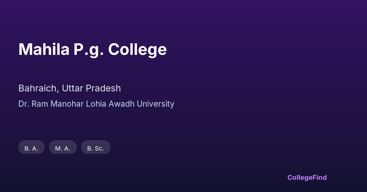 mahila p.g. college