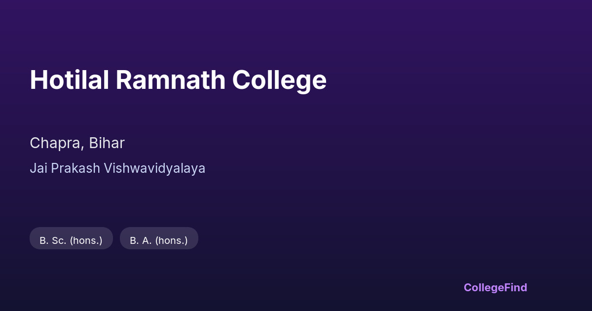 hotilal ramnath college