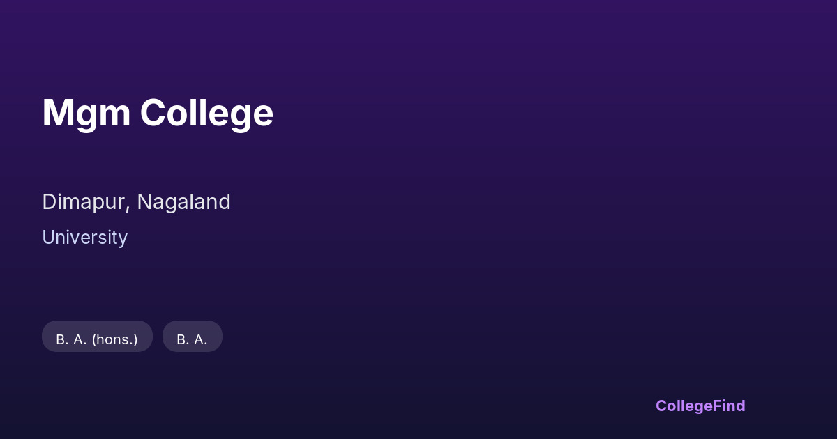 mgm college