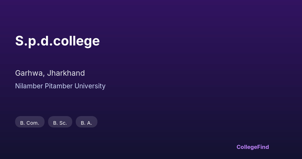 s.p.d.college
