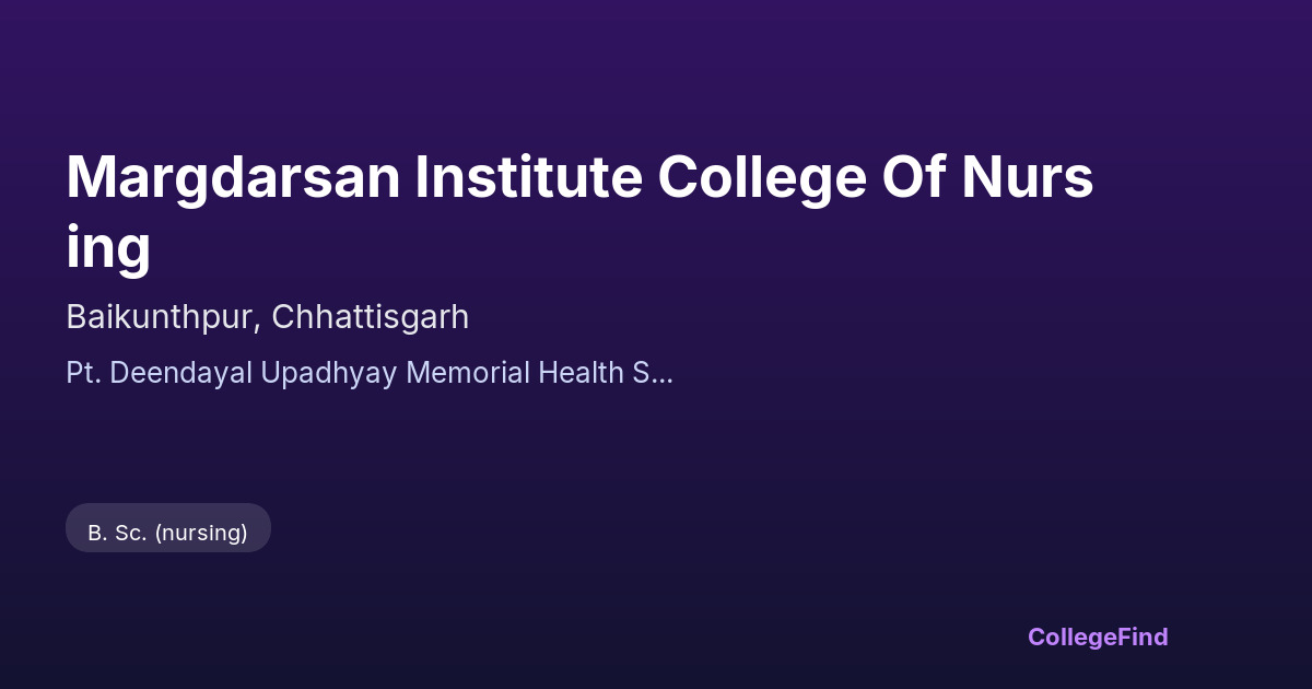 margdarsan institute college of nursing