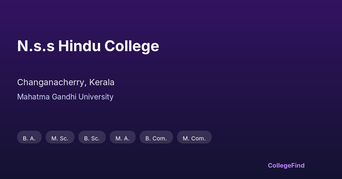 n.s.s hindu college