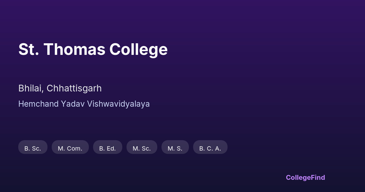 st. thomas college