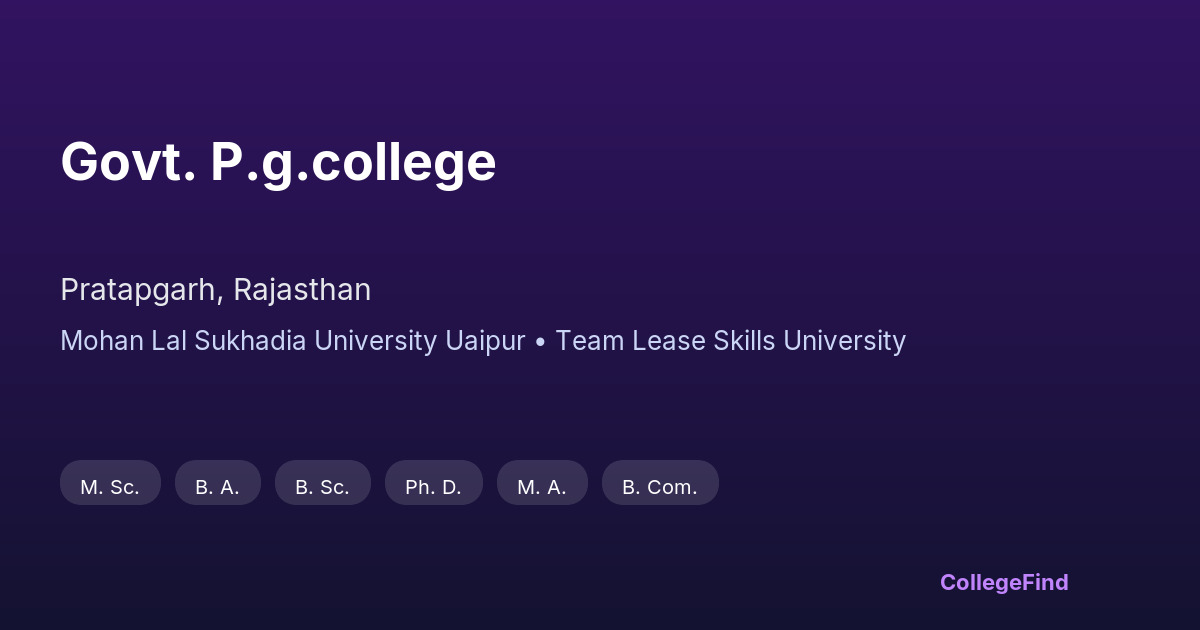 govt. p.g.college