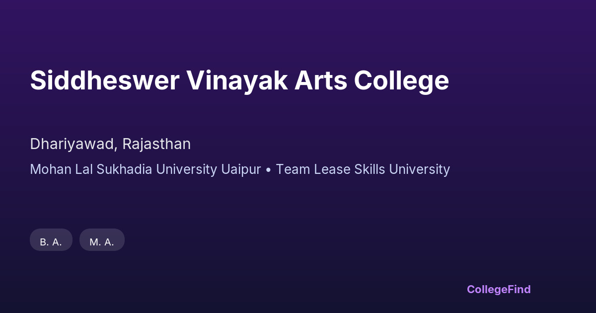 siddheswer vinayak arts college