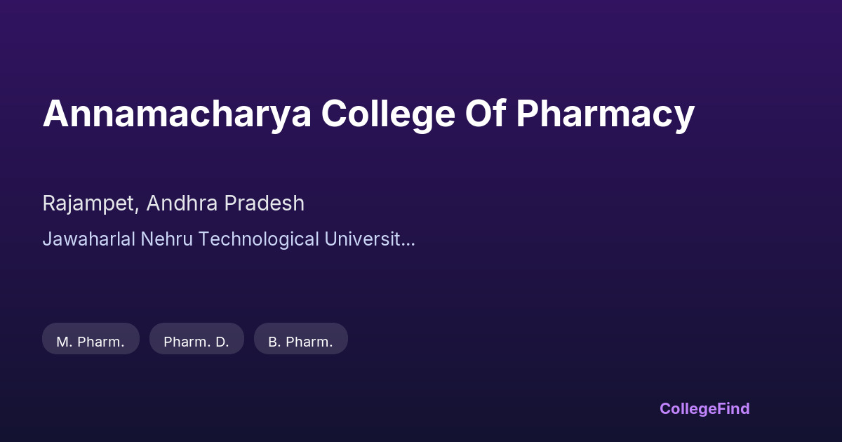 annamacharya college of pharmacy