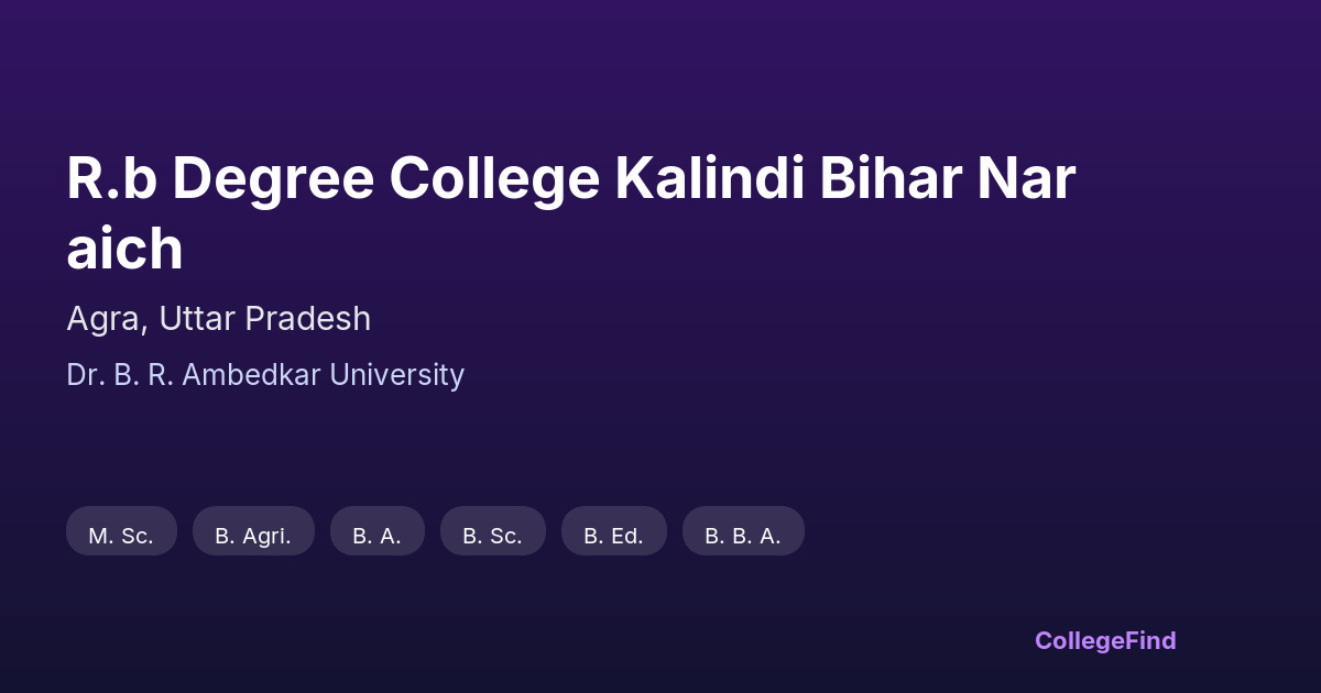 r.b degree college kalindi bihar naraich