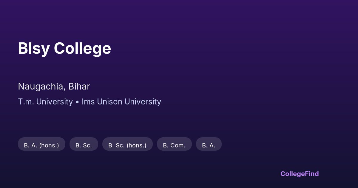 blsy college