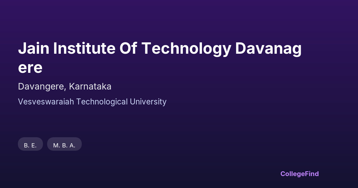 jain institute of technology davanagere