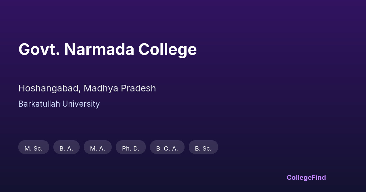 govt. narmada college
