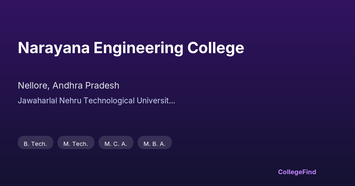 narayana engineering college