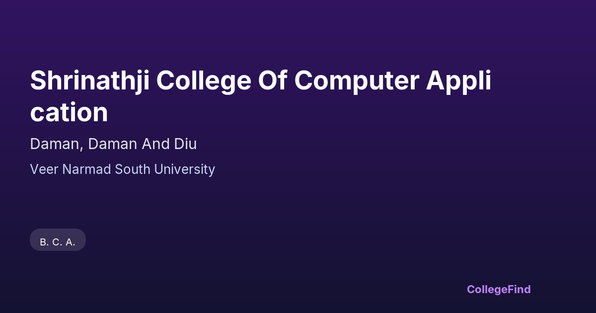 shrinathji college of computer application
