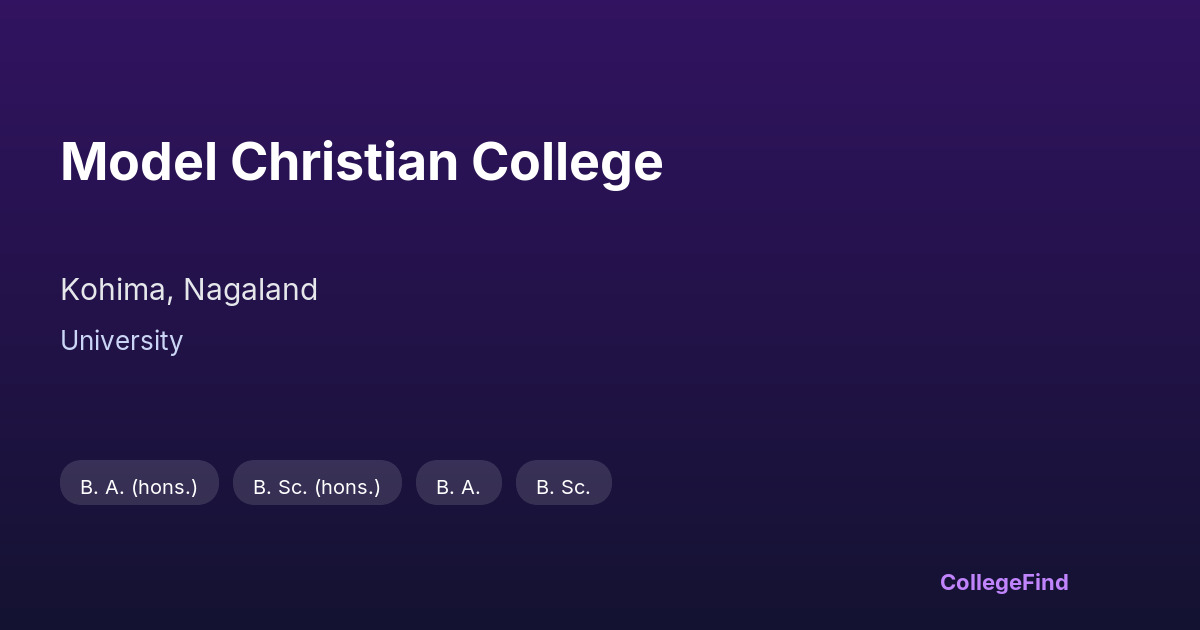 model christian college