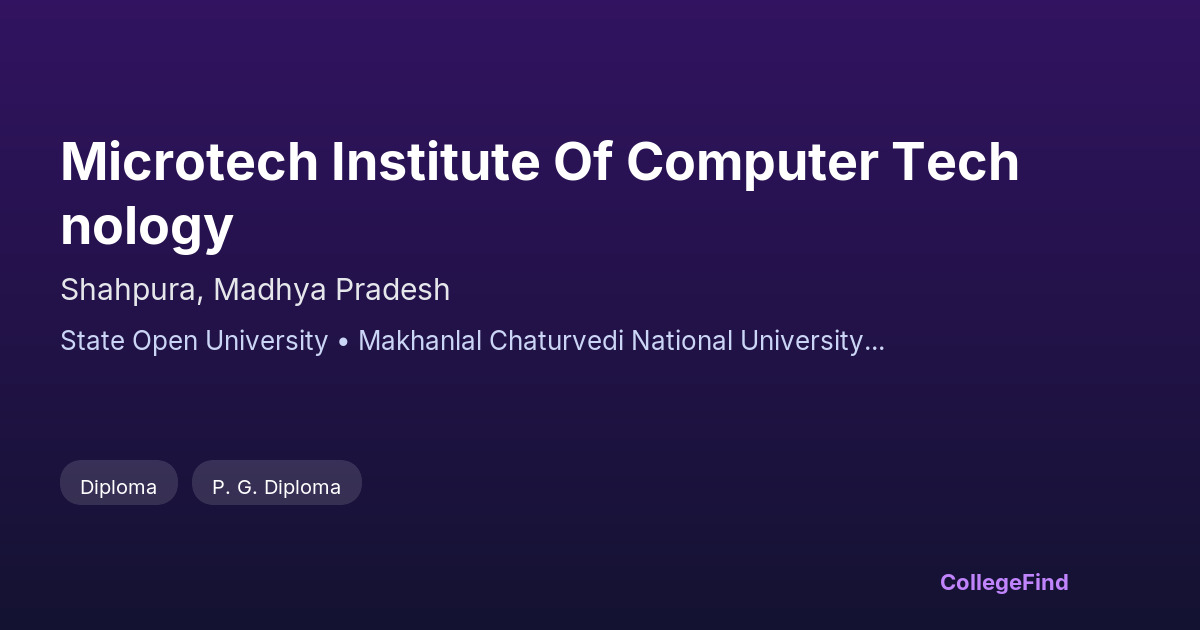 microtech institute of computer technology