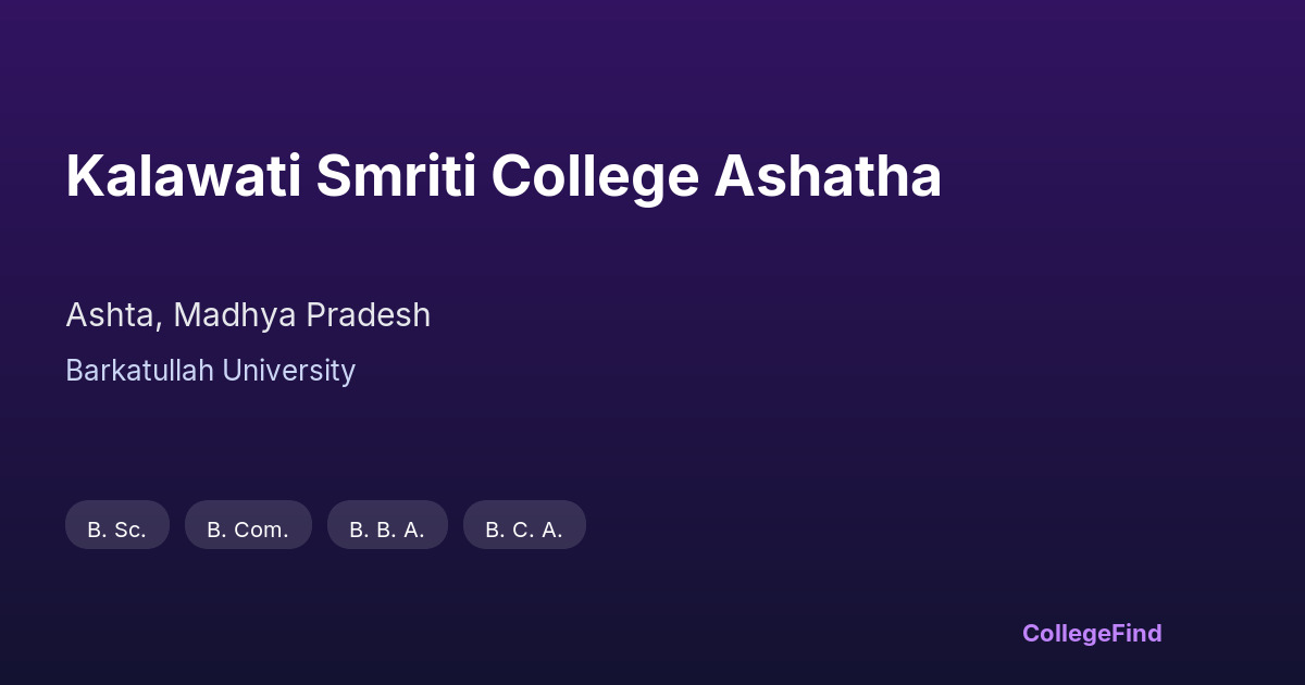 kalawati smriti college ashatha