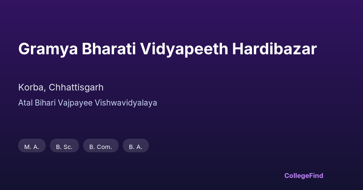 gramya bharati vidyapeeth hardibazar