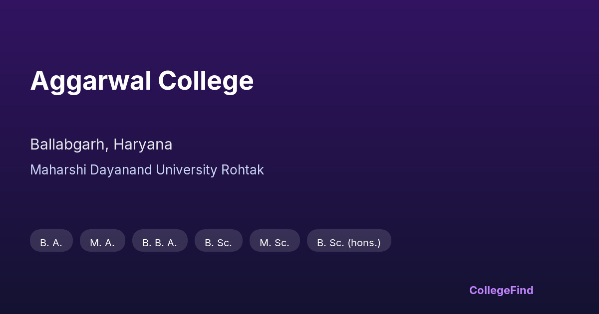 aggarwal college