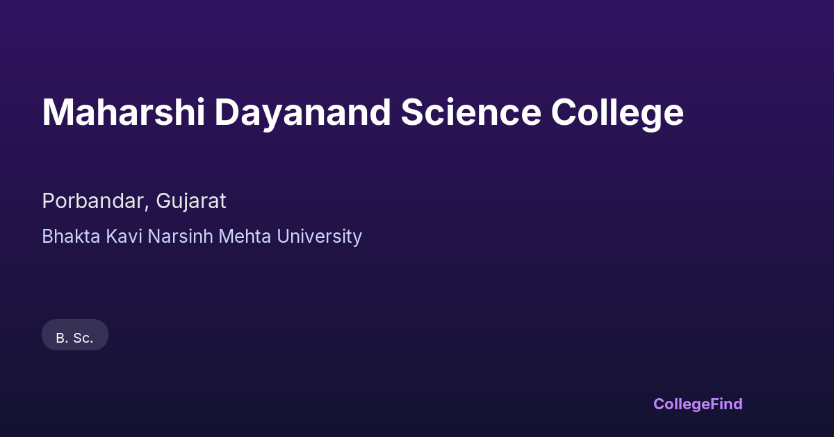 maharshi dayanand science college