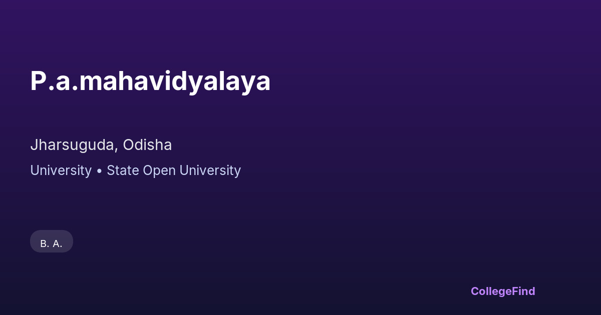 p.a.mahavidyalaya