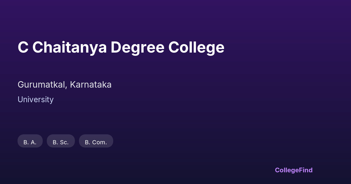 c chaitanya degree college