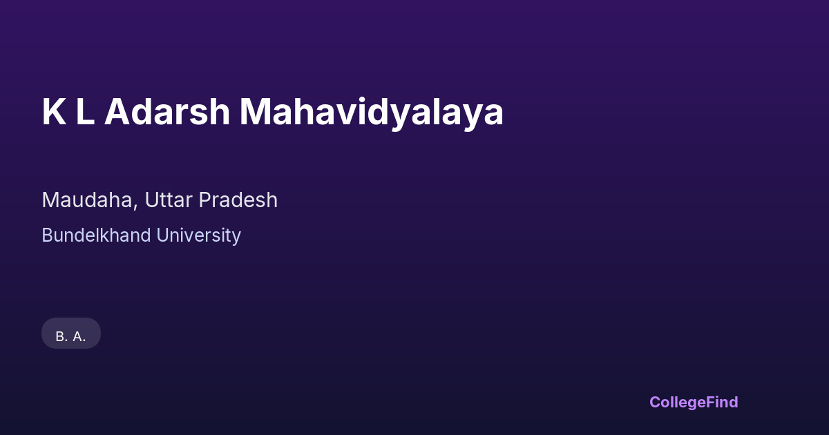 k l adarsh mahavidyalaya