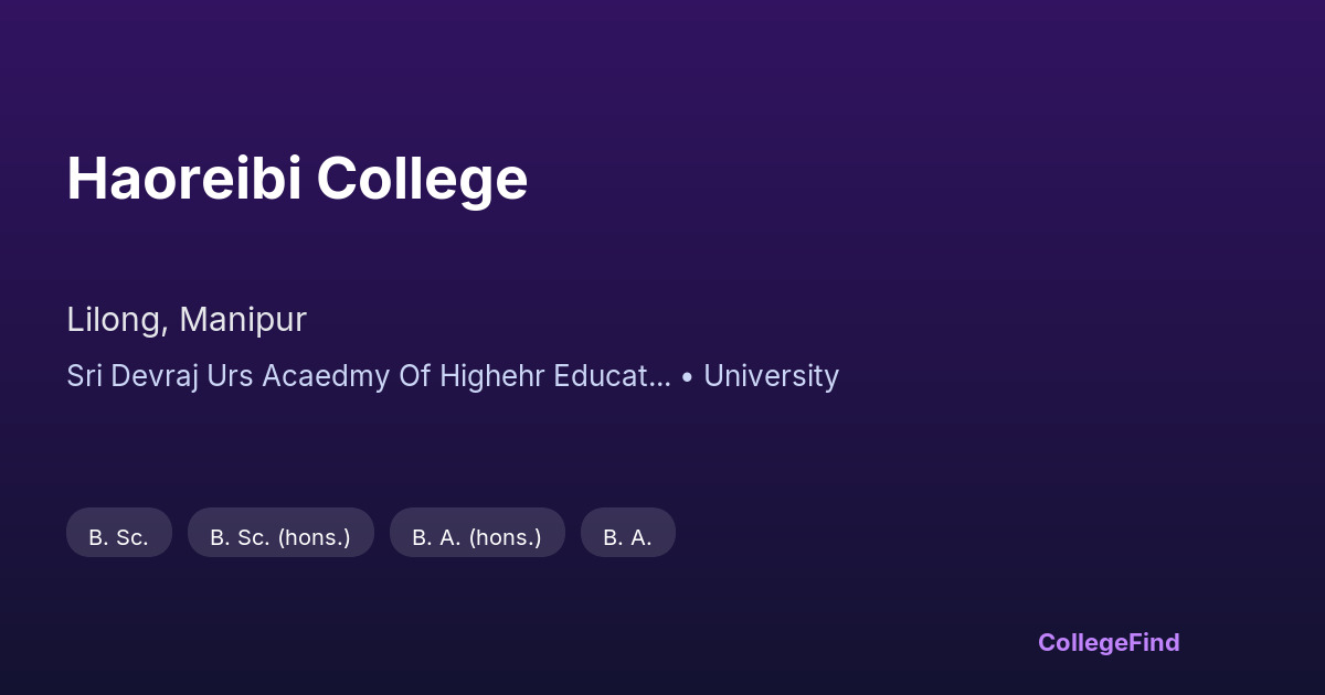 haoreibi college