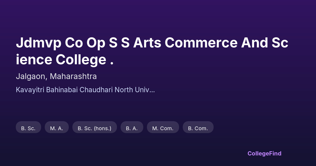 jdmvp co op s s arts commerce and science college .