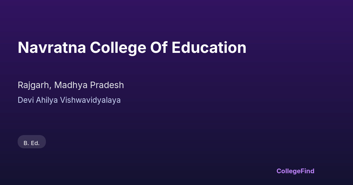 navratna college of education