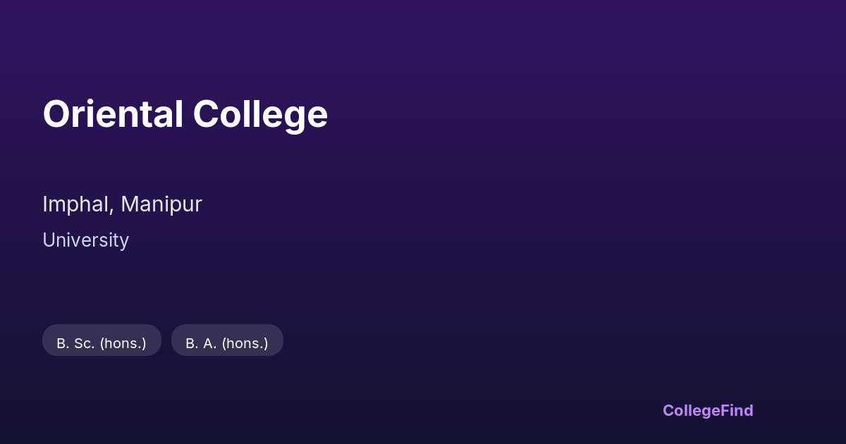 oriental college