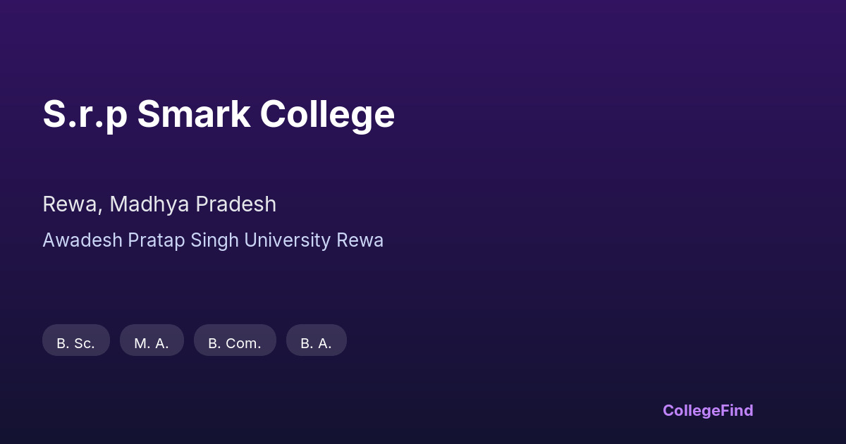 s.r.p smark college