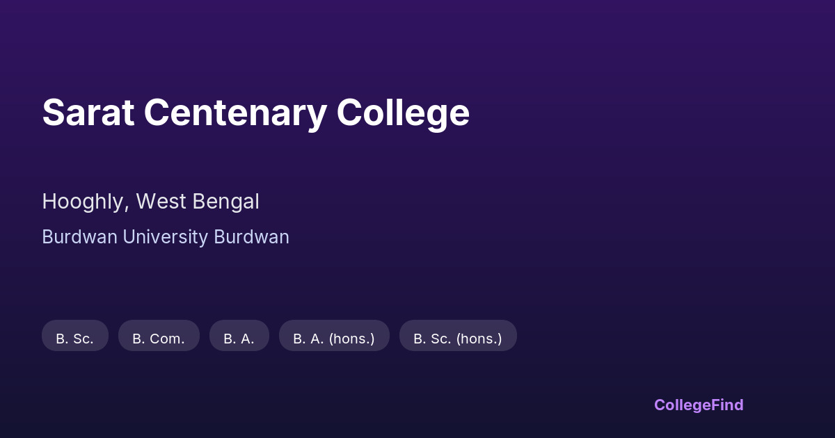 sarat centenary college