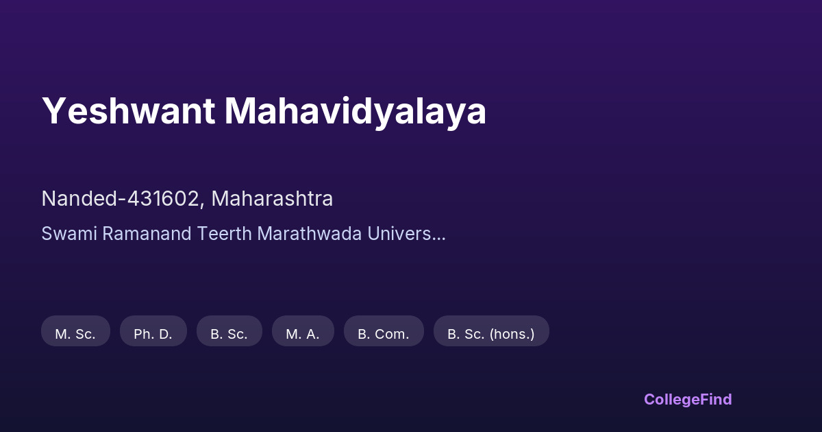 yeshwant mahavidyalaya