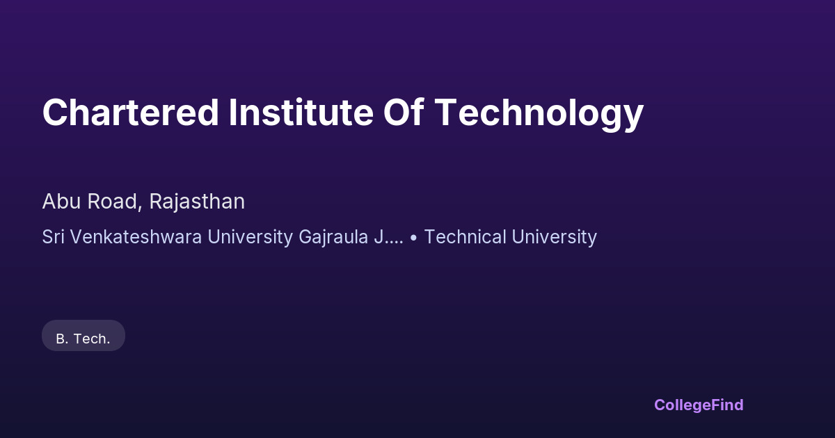 chartered institute of technology