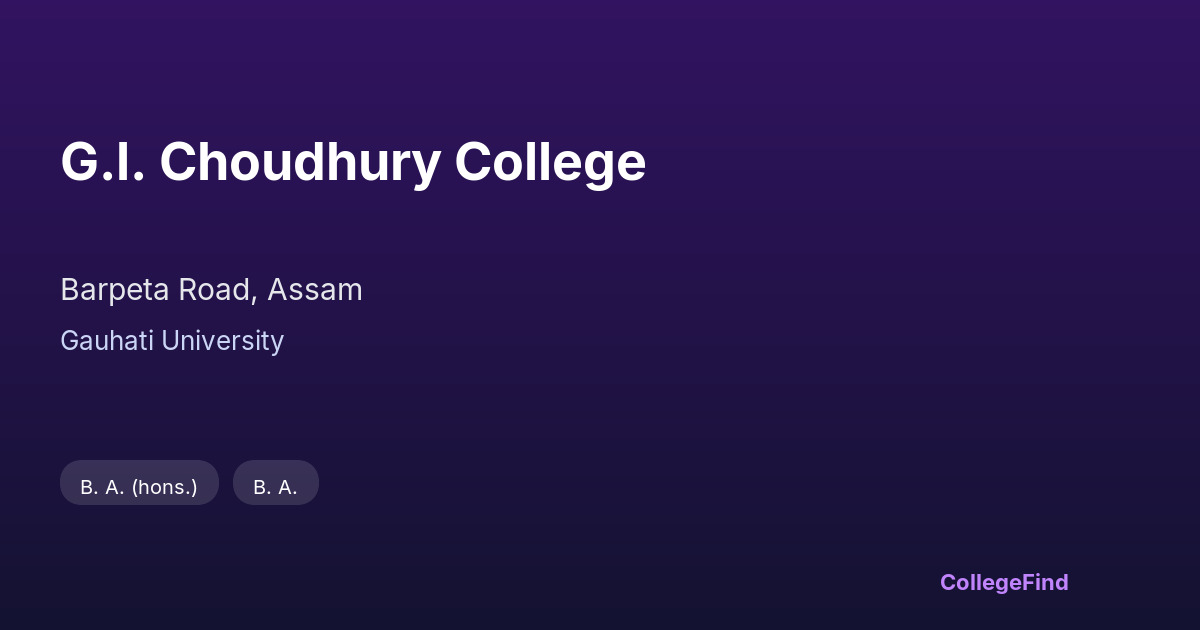g.l. choudhury college