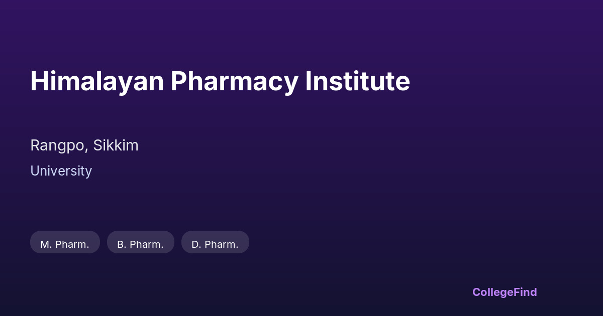himalayan pharmacy institute