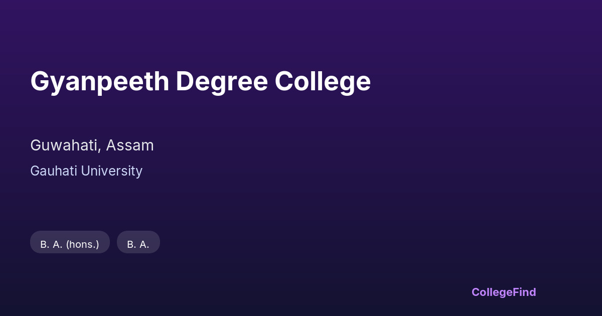 gyanpeeth degree college